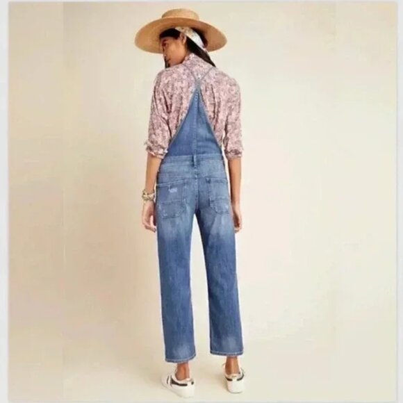 Anthropologie Pilcro Painter Denim Overalls Jumpsuit Size 26 Blue NWOT - Picture 2 of 8